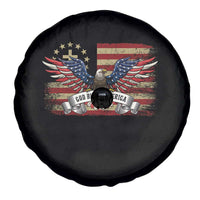 God Bless America Spare Tire Cover Vintage Eagle Christian Cross Flag 4th Of July