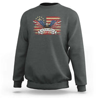 God Bless America Sweatshirt Vintage Eagle Christian Cross Flag 4th Of July