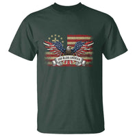 God Bless America T Shirt Vintage Eagle Christian Cross Flag 4th Of July