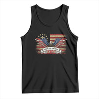 God Bless America Tank Top Vintage Eagle Christian Cross Flag 4th Of July