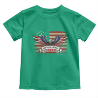 God Bless America Toddler T Shirt Vintage Eagle Christian Cross Flag 4th Of July