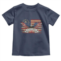 God Bless America Toddler T Shirt Vintage Eagle Christian Cross Flag 4th Of July