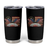 God Bless America Tumbler Cup Vintage Eagle Christian Cross Flag 4th Of July