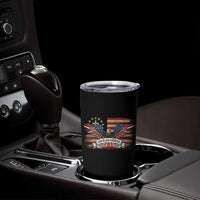God Bless America Tumbler Cup Vintage Eagle Christian Cross Flag 4th Of July