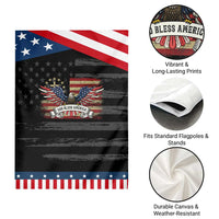 God Bless America Garden Flag Vintage Eagle Christian Cross Flag 4th Of July