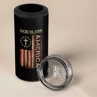 God Bless America 4 in 1 Can Cooler Tumbler American Flag 4th Of July Patriotic Christian - Wonder Print Shop