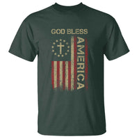 God Bless America T Shirt American Flag 4th Of July Patriotic Christian - Wonder Print Shop