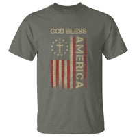 God Bless America T Shirt American Flag 4th Of July Patriotic Christian - Wonder Print Shop