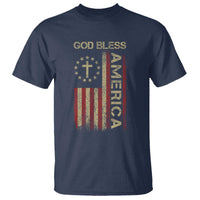 God Bless America T Shirt American Flag 4th Of July Patriotic Christian - Wonder Print Shop
