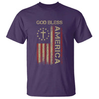God Bless America T Shirt American Flag 4th Of July Patriotic Christian - Wonder Print Shop