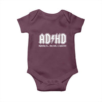 Funny ADHD Baby Onesie Hey Look a Squirrel Rocks Graphic - Wonder Print Shop