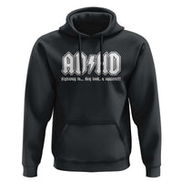 Funny ADHD Hoodie Hey Look a Squirrel Rocks Graphic - Wonder Print Shop