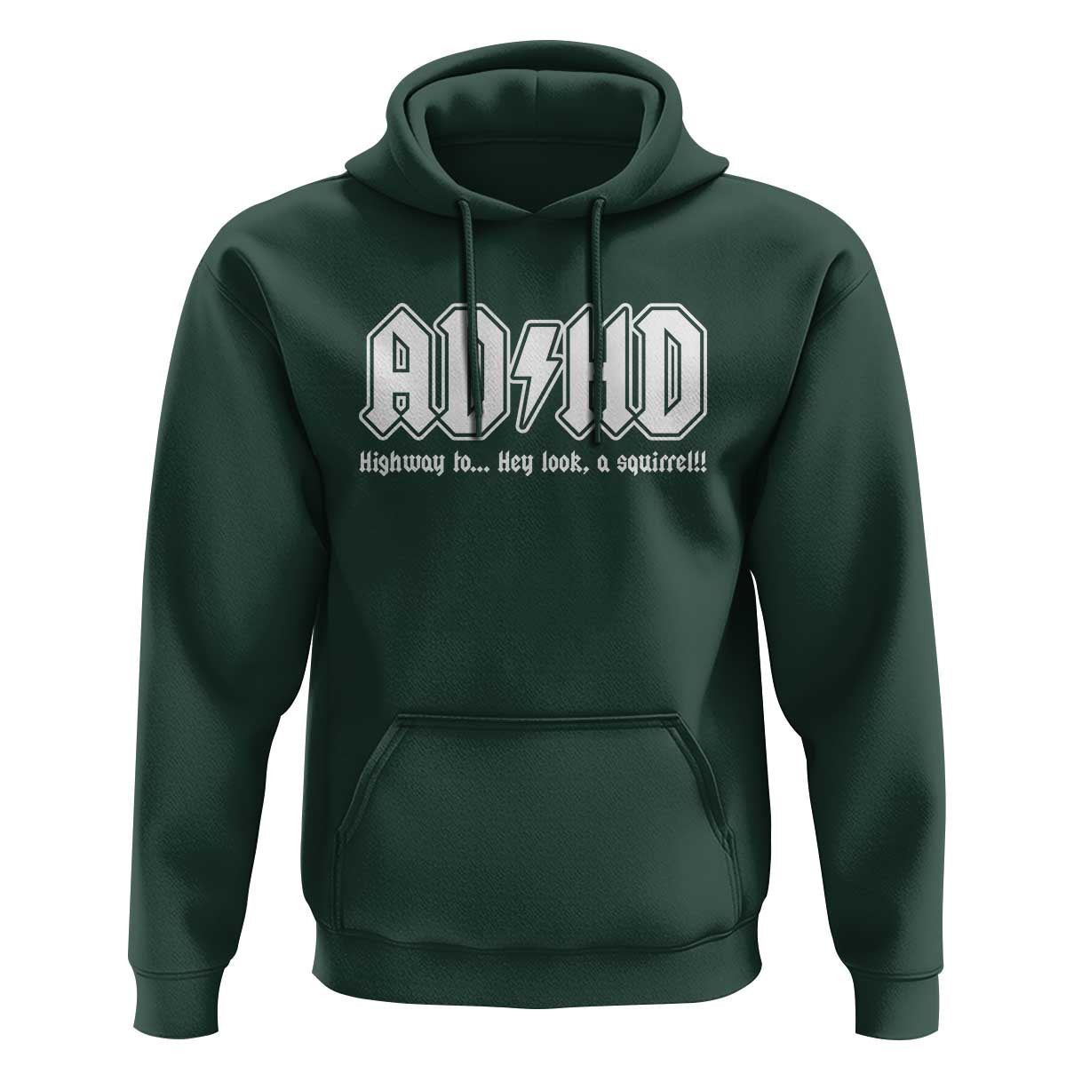 Funny ADHD Hoodie Hey Look a Squirrel Rocks Graphic - Wonder Print Shop
