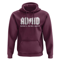 Funny ADHD Hoodie Hey Look a Squirrel Rocks Graphic - Wonder Print Shop