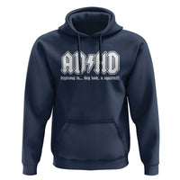 Funny ADHD Hoodie Hey Look a Squirrel Rocks Graphic - Wonder Print Shop