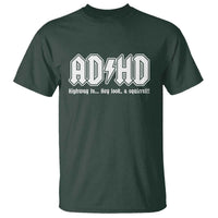 Funny ADHD T Shirt Hey Look a Squirrel Rocks Graphic - Wonder Print Shop