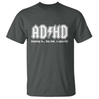 Funny ADHD T Shirt Hey Look a Squirrel Rocks Graphic - Wonder Print Shop