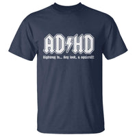 Funny ADHD T Shirt Hey Look a Squirrel Rocks Graphic - Wonder Print Shop
