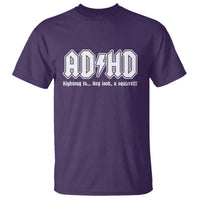 Funny ADHD T Shirt Hey Look a Squirrel Rocks Graphic - Wonder Print Shop