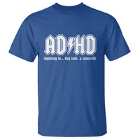 Funny ADHD T Shirt Hey Look a Squirrel Rocks Graphic - Wonder Print Shop