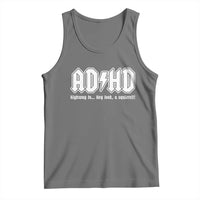 Funny ADHD Tank Top Hey Look a Squirrel Rocks Graphic - Wonder Print Shop
