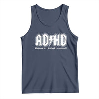 Funny ADHD Tank Top Hey Look a Squirrel Rocks Graphic - Wonder Print Shop