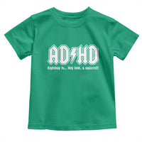 Funny ADHD Toddler T Shirt Hey Look a Squirrel Rocks Graphic - Wonder Print Shop