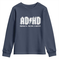 Funny ADHD Youth Sweatshirt Hey Look a Squirrel Rocks Graphic - Wonder Print Shop