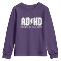 Funny ADHD Youth Sweatshirt Hey Look a Squirrel Rocks Graphic - Wonder Print Shop