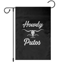 Howdy Putos Garden Flag Western Cowboy Skull Outlaw Style