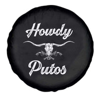 Howdy Putos Spare Tire Cover Western Cowboy Skull Outlaw Style