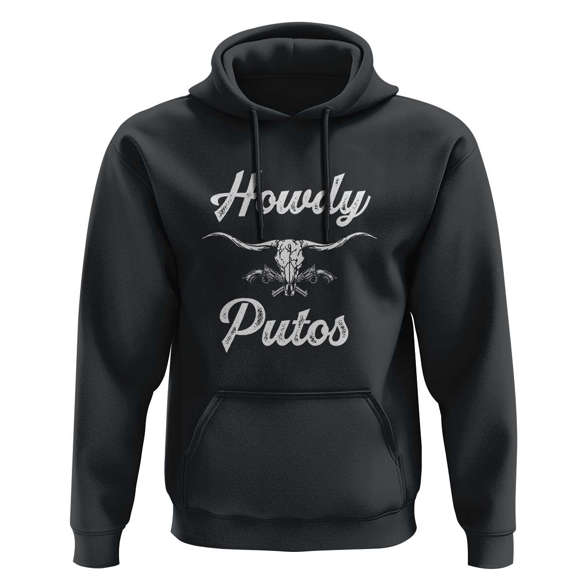 Howdy Putos Hoodie Western Cowboy Skull Outlaw Style