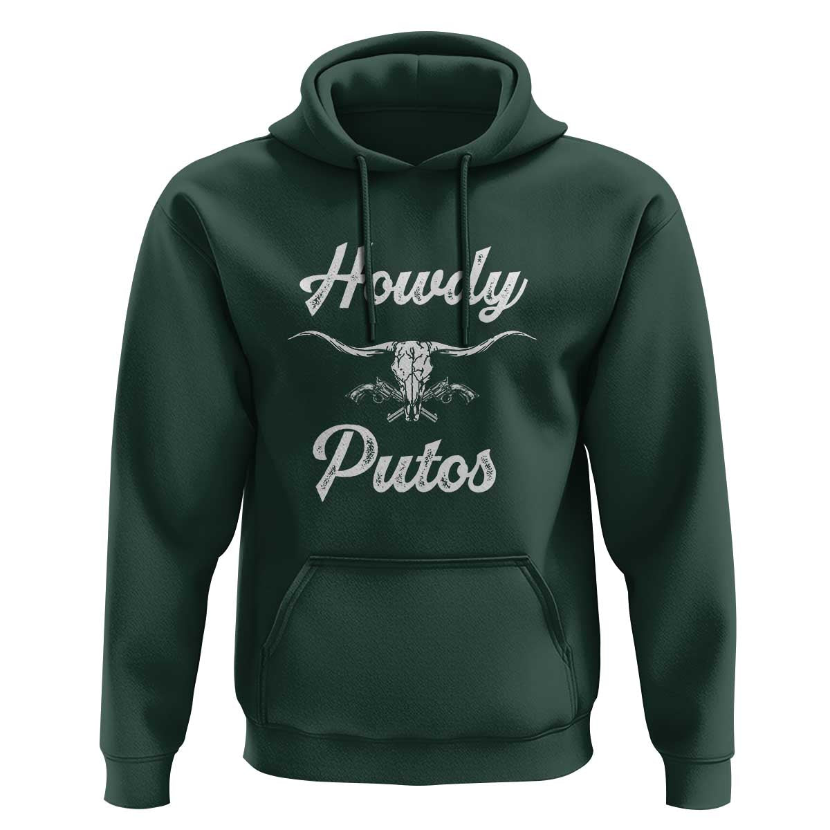 Howdy Putos Hoodie Western Cowboy Skull Outlaw Style