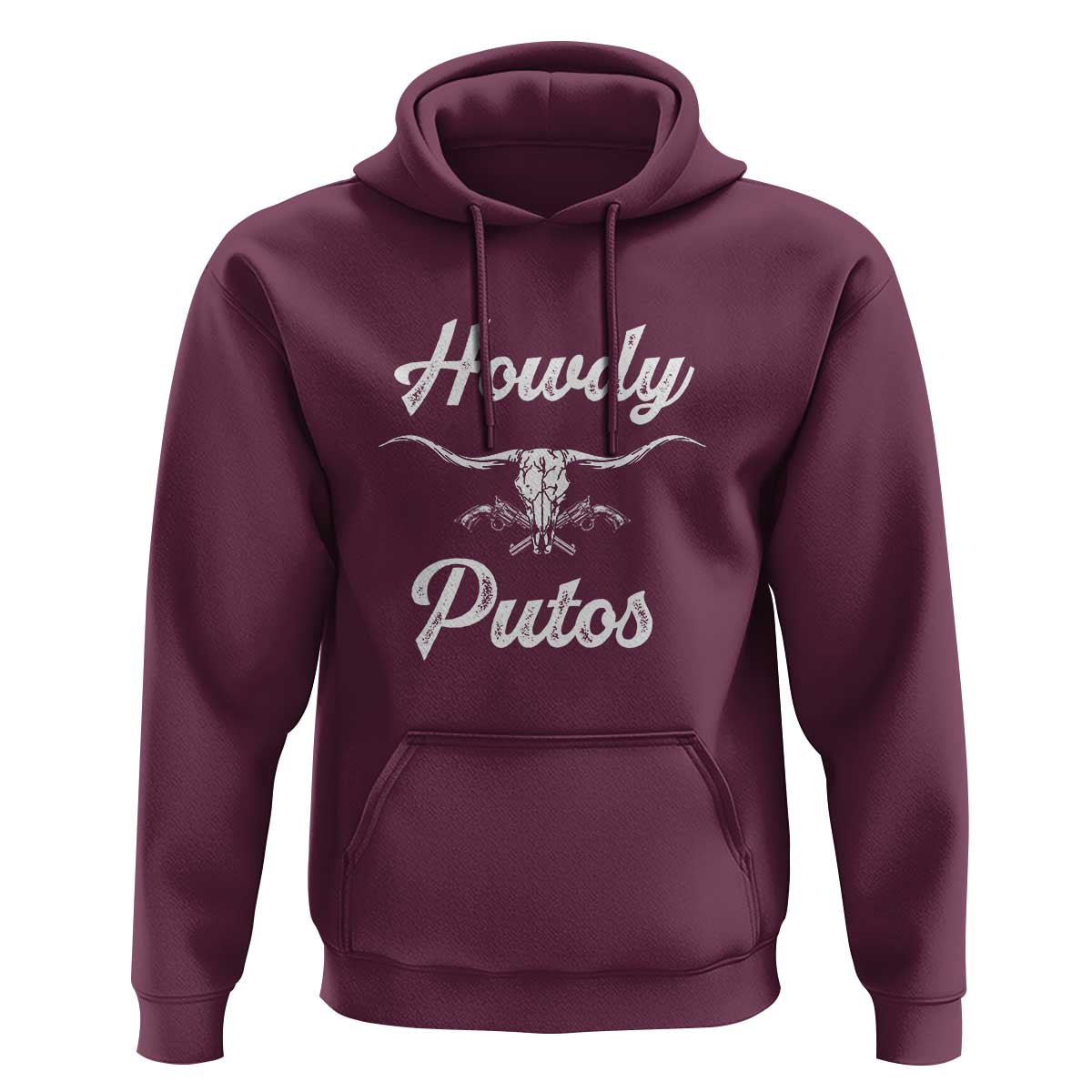 Howdy Putos Hoodie Western Cowboy Skull Outlaw Style