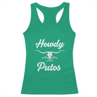 Howdy Putos Racerback Tank Top Western Cowboy Skull Outlaw Style