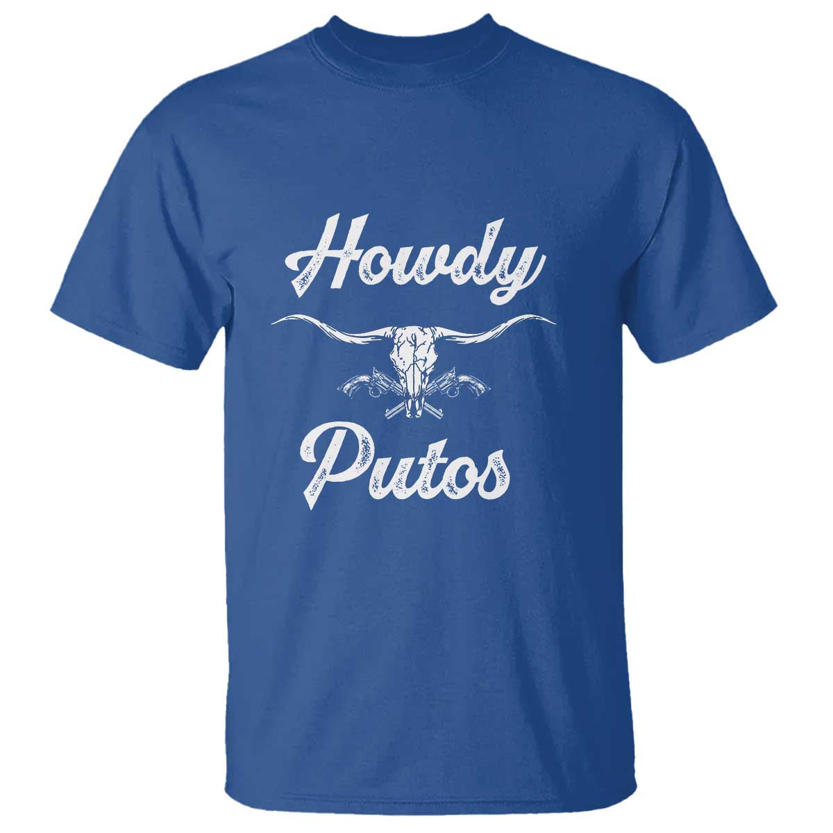Howdy Putos T Shirt Western Cowboy Skull Outlaw Style