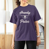 Howdy Putos T Shirt For Women Western Cowboy Skull Outlaw Style