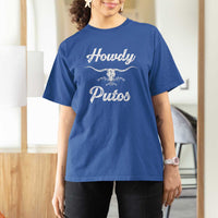 Howdy Putos T Shirt For Women Western Cowboy Skull Outlaw Style