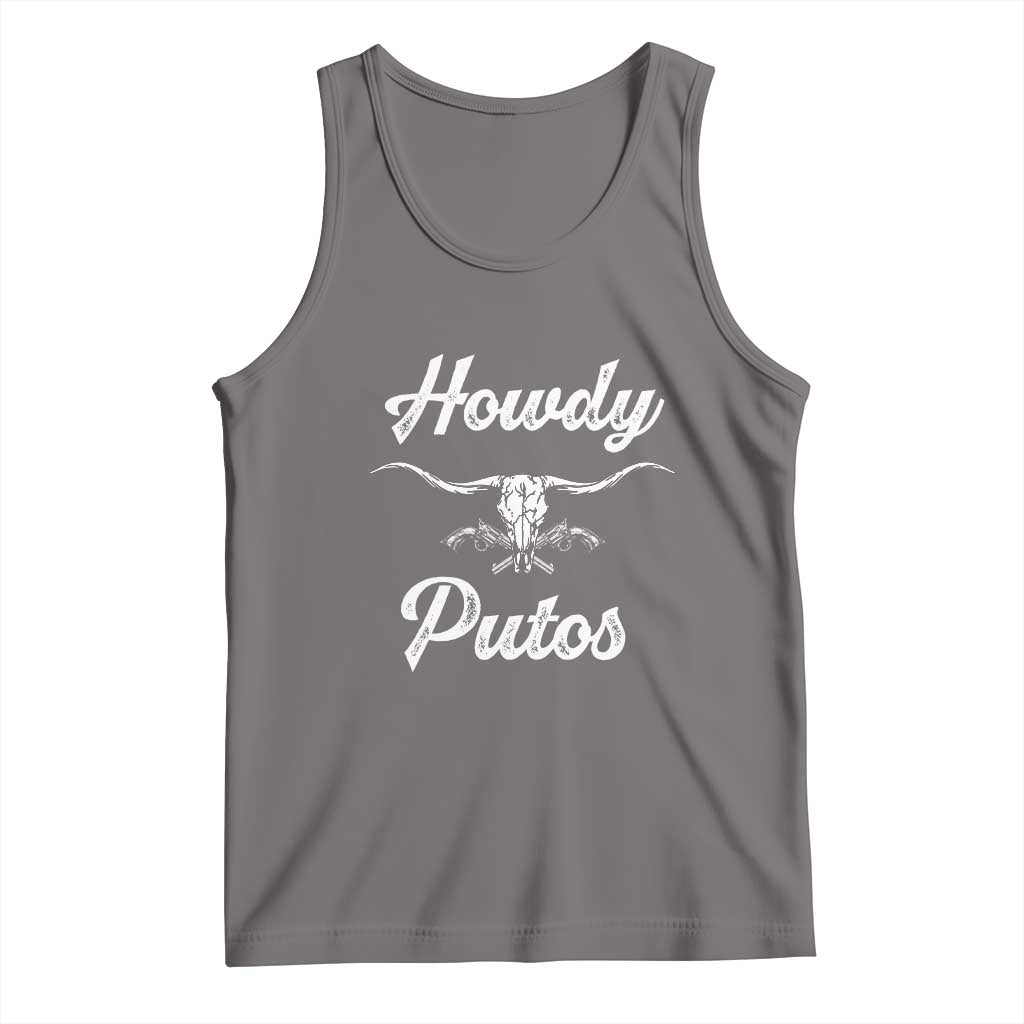 Howdy Putos Tank Top Western Cowboy Skull Outlaw Style
