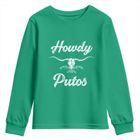 Howdy Putos Youth Sweatshirt Western Cowboy Skull Outlaw Style