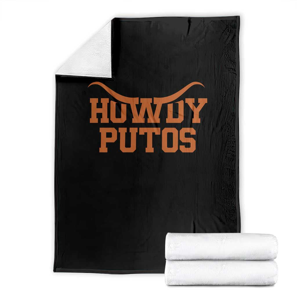 Howdy Putos Throw Blanket Funny Western Cowboy Spanish Slang - Wonder Print Shop