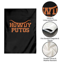 Howdy Putos Garden Flag Funny Western Cowboy Spanish Slang - Wonder Print Shop