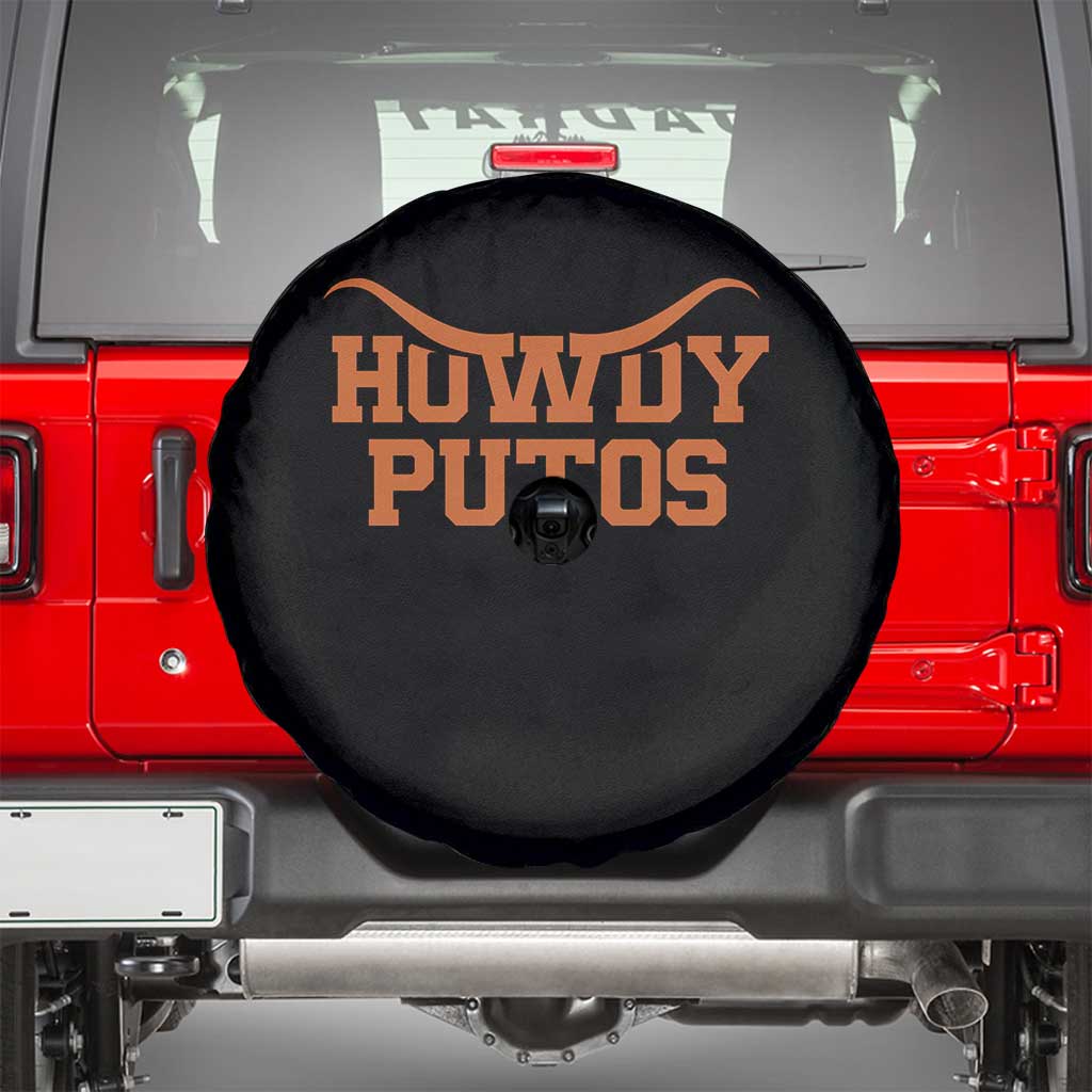 Howdy Putos Spare Tire Cover Funny Western Cowboy Spanish Slang - Wonder Print Shop