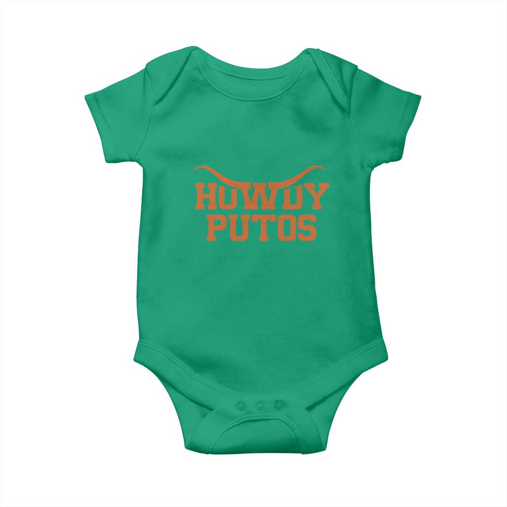 Howdy Putos Baby Onesie Funny Western Cowboy Spanish Slang - Wonder Print Shop