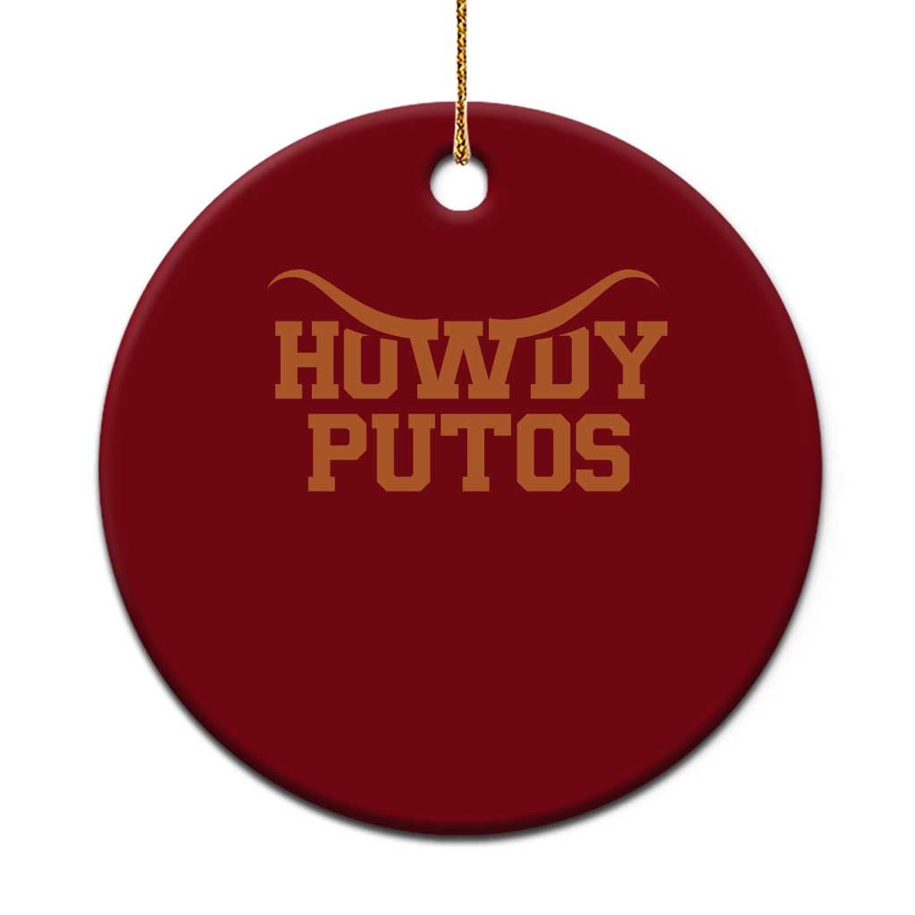 Howdy Putos Ceramic Ornament Funny Western Cowboy Spanish Slang - Wonder Print Shop