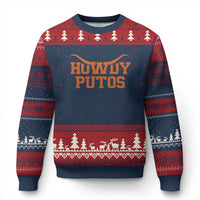 Howdy Putos Ugly Christmas Sweater Funny Western Cowboy Spanish Slang - Wonder Print Shop