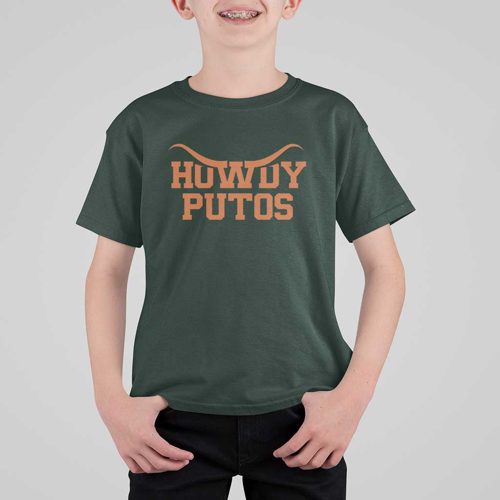 Howdy Putos T Shirt For Kid Funny Western Cowboy Spanish Slang - Wonder Print Shop