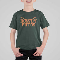 Howdy Putos T Shirt For Kid Funny Western Cowboy Spanish Slang - Wonder Print Shop