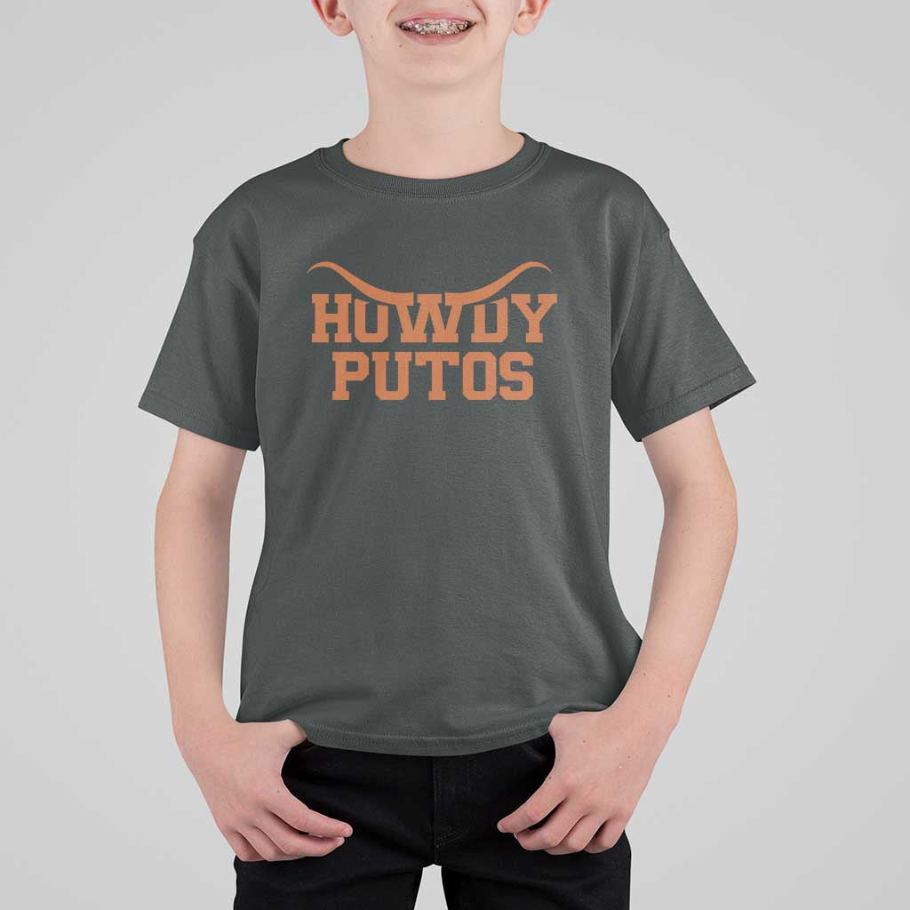 Howdy Putos T Shirt For Kid Funny Western Cowboy Spanish Slang - Wonder Print Shop
