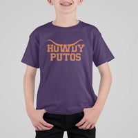 Howdy Putos T Shirt For Kid Funny Western Cowboy Spanish Slang - Wonder Print Shop